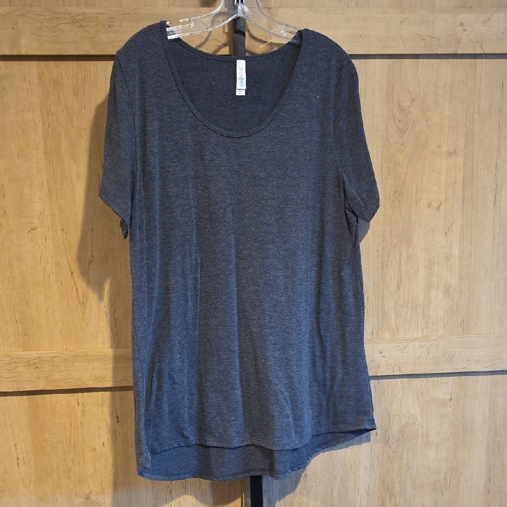 LuLaRoe Dark Gray Short Sleeve Tee